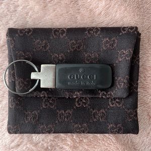 Vintage Gucci Leather Keychain